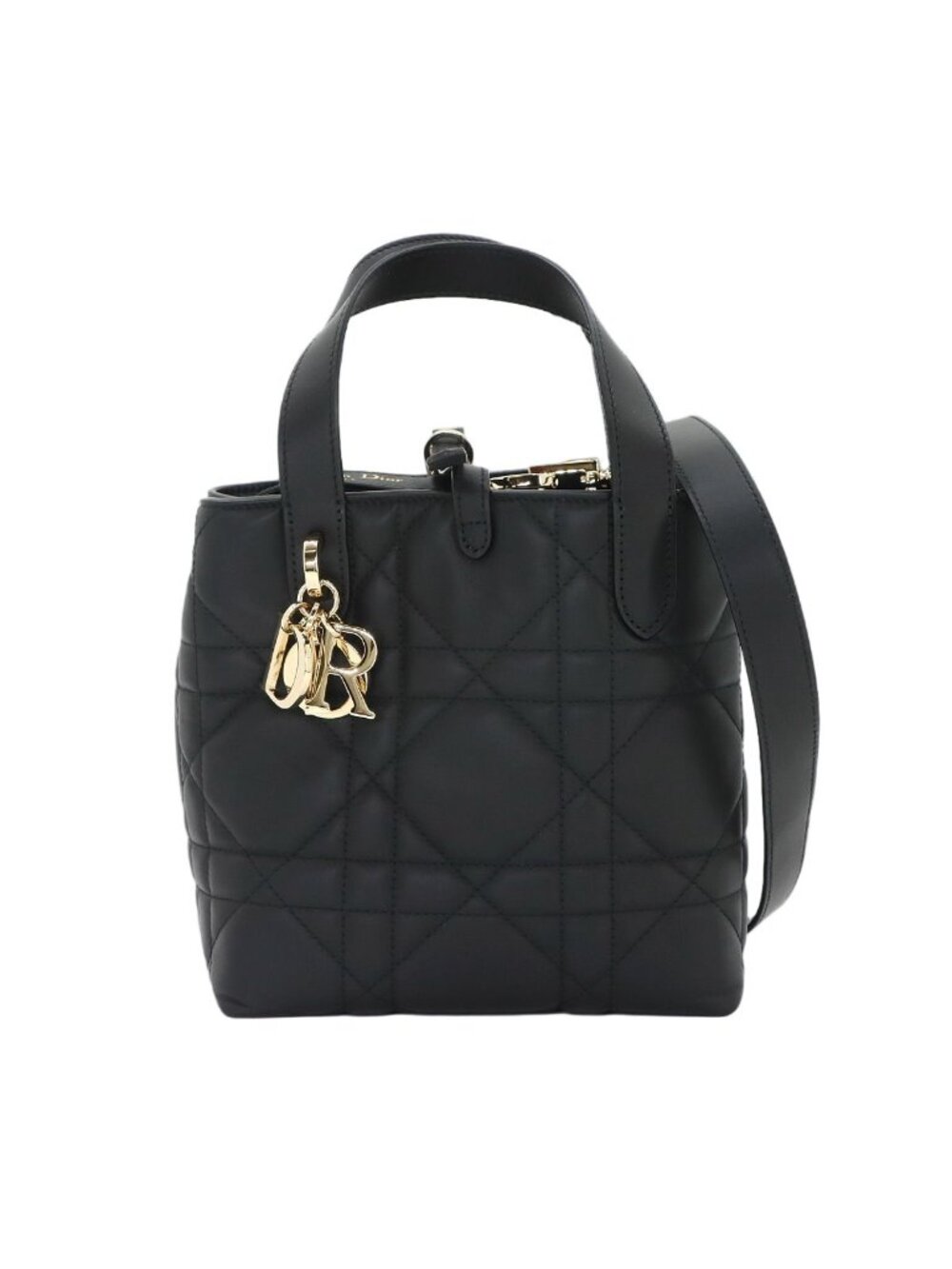 Dior Macro Cannage Toujours Vertical Small Tote